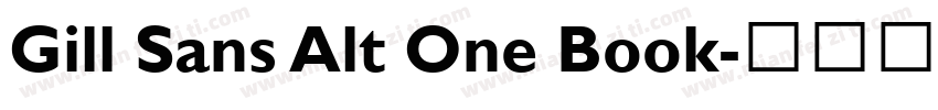 Gill Sans Alt One Book字体转换